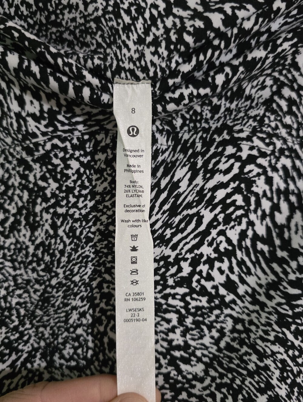 Lululemon Womens Warped Grain Alpine Instill High Rise Tight 27" Size 8 - Picture 2 of 10